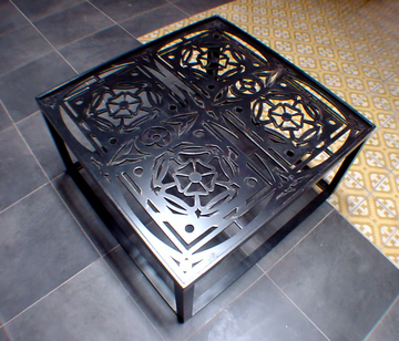 FLOR DE LYS - Low square steel coffee table by ICI ET LÀ - view 2
